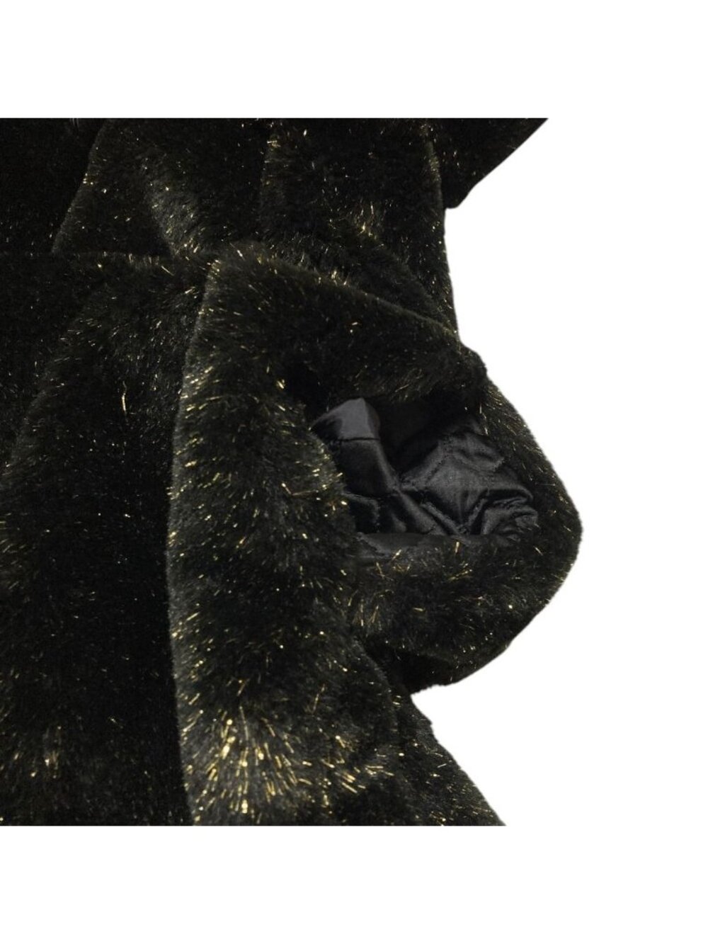Dior Pret a Porter Lame Boa Coat 9 Black - Picture 4 of 7